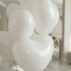 Шары латексные СЕРДЦА Белые 35 см