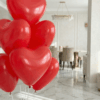 Шары латексные СЕРДЦА Красные 35 см