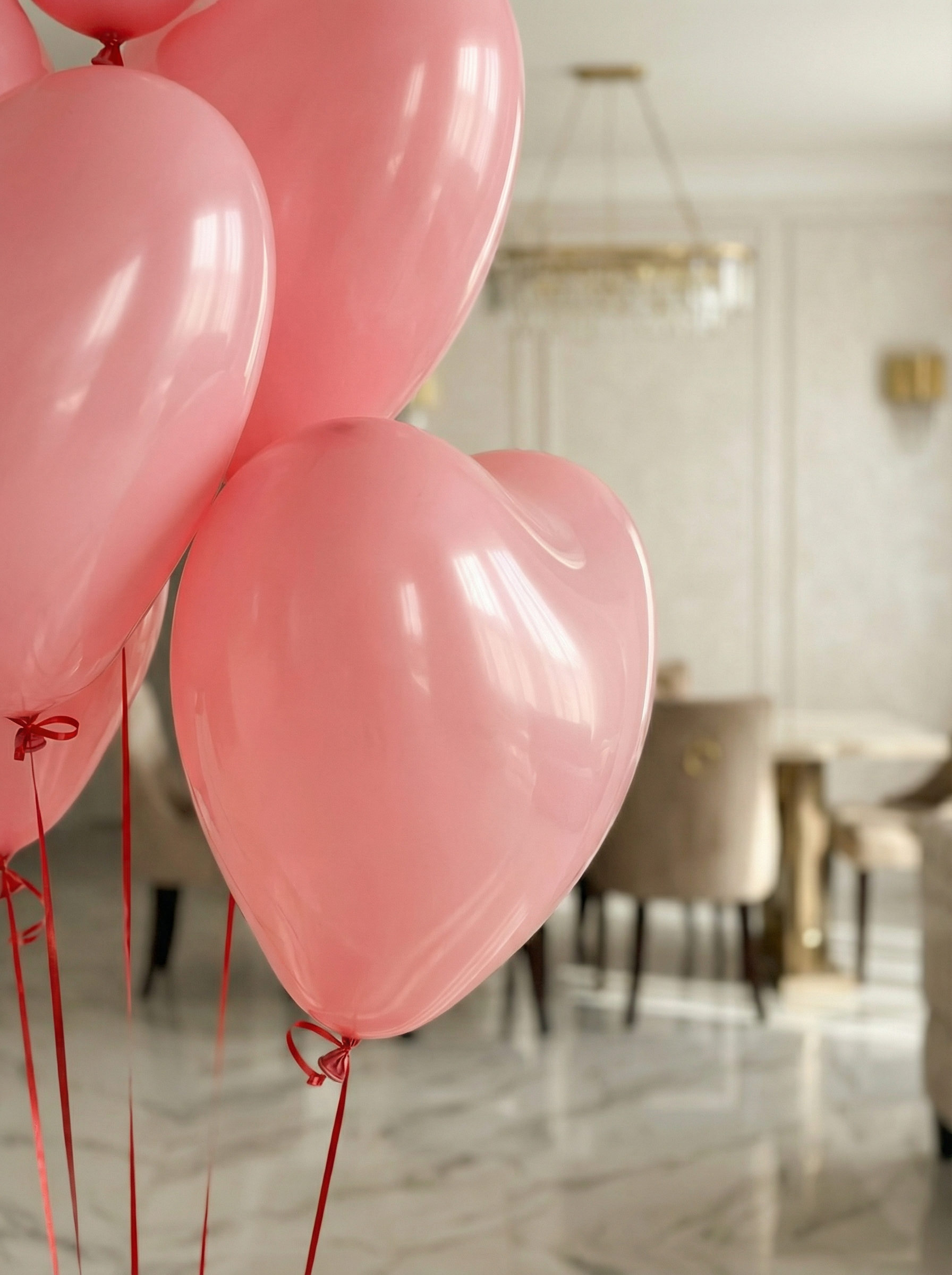 Шары латексные СЕРДЦА Нежно-Розовые 35 см — изображение 3