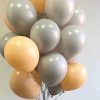 Шары «Серые и Персиковые» 35 см
