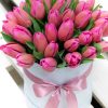 Розовые Голландские тюльпаны в коробке