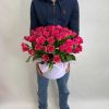 Розы в шляпной коробке (AirBoxFlowers) модель-14