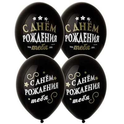 Шары «С рисунком С Днем Рождения 2цв»