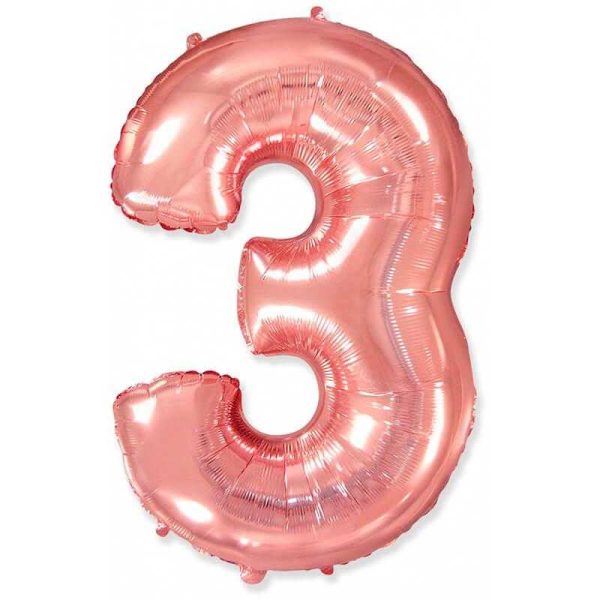 Фольгированный шар «Цифра 3» — изображение 5