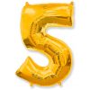 Фольгированный шар «Цифра 5»