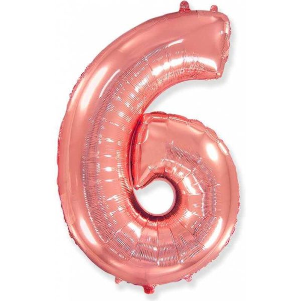 Фольгированный шар «Цифра 6» — изображение 5