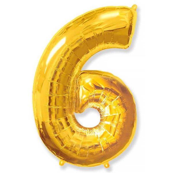 Фольгированный шар «Цифра 6» — изображение 6