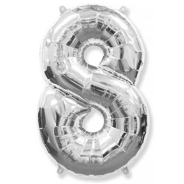 Фольгированный шар «Цифра 8» — изображение 4