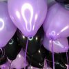 Шары под потолок «Чёрные, Сиреневый»