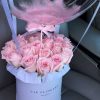 Розы шляпной коробке (AirBoxFlowers) модель-16