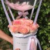 Розы шляпной коробке (AirBoxFlowers) модель-16