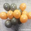 Шары «Серые и Персиковые» 35 см